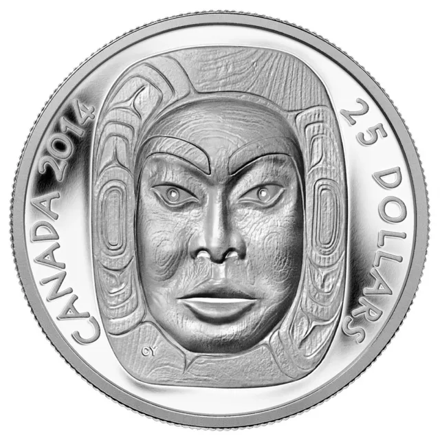 Canada 2014 $25 Fine Silver Coin .9999 Matriarch Moon Mask