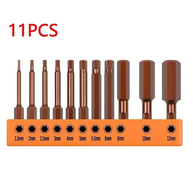 Allen Chiave Set Punte Trapano Mobili Strumento 180-200N 65mm Rosso Bronzo