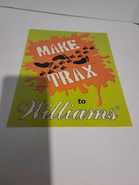 Flyer WILLIAMS,MAKE TRAX 1981 Arcade Video Game advertisement original see pic