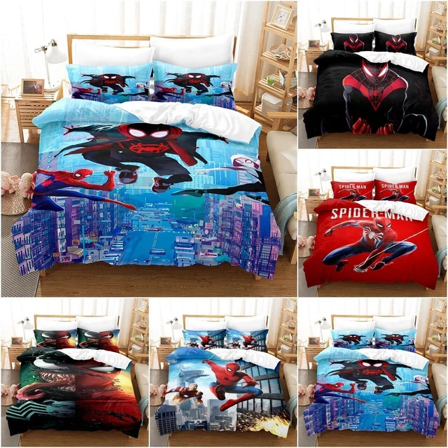 Set Letto Spidey 100% Cotone - Copripiumino 140x200 Cm + Federa 65x65 Cm, Spiderman Per Bambini