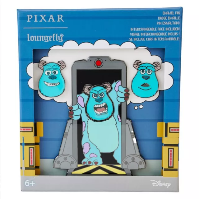 Loungefly Disney Pixar Sulley's Door Mixed Emotions 4PC Collectors Box Pin