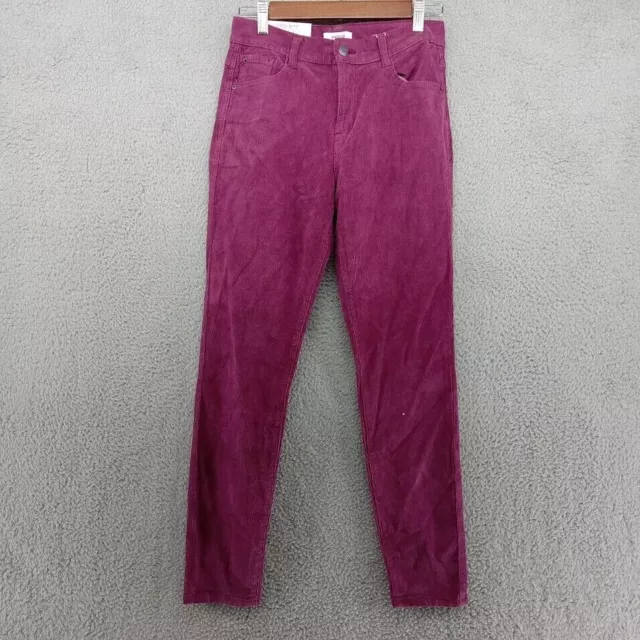 Kensie Jeans Womens Purple Corduroy The Kelsey Preppy High Rise Skinny Size 6/28