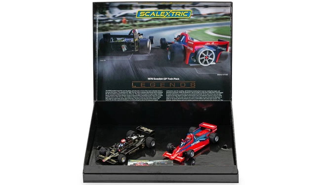 Scalextric Slot Car 1:32 1978 F1 Lotus Brabham Swedish GP Twin Pack C4392A Boxed