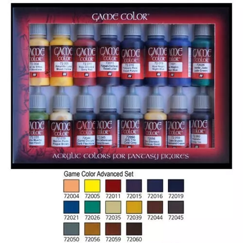 Av Vallejo Jeu Couleur Set - Avancé Set (x16) VAL72298