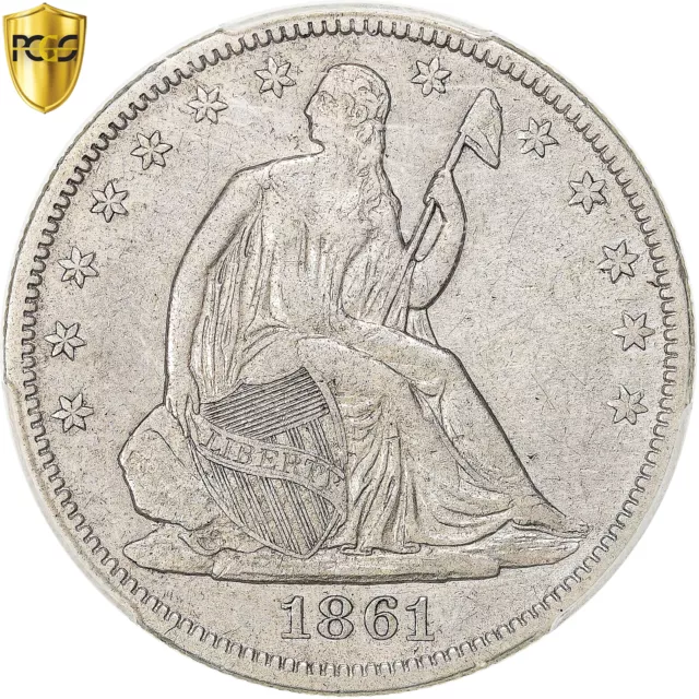 [#1069965] Monnaie, États-Unis, Seated Liberty Half Dollar, 1861, U.S. Mint, Phi