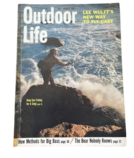 OUTDOOR LIFE MAGAZINE August 1957/ Hunting - Deep Sea Fishing Guns Vintage  Adds $39.00 - PicClick AU