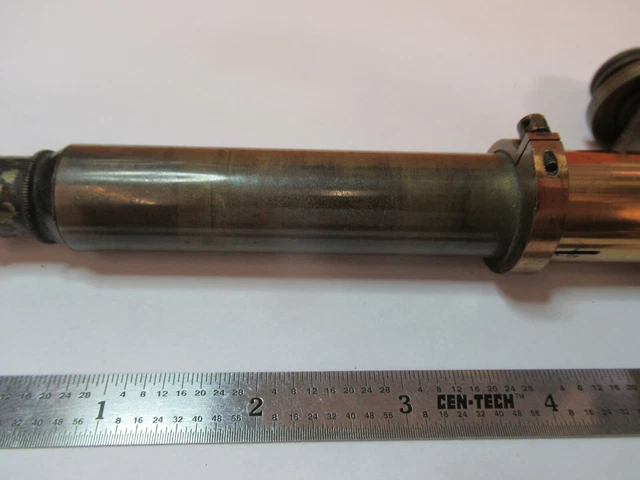 Microscope Columnator FOR PARTS ANTIQUE Brass Collimator Microscope Filar Optics As Pictured ...