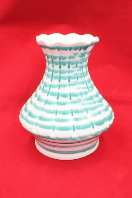 Gmundner Gmund Keramik grün geflammt Vase Blumenvase Ø 18 cm