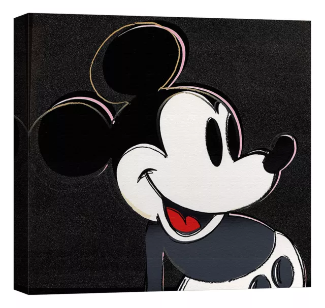 Stampa su Tela Vernice Effetto Pennellate ANDY WARHOL Mickey Mouse