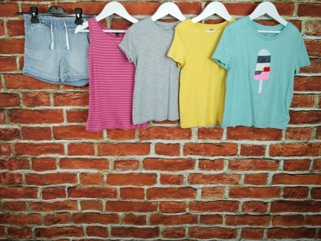 Girls Bundle Age 6-7 Years Gap H&M Shorts Tee Tank Vest Beach Summer Kids 122Cm