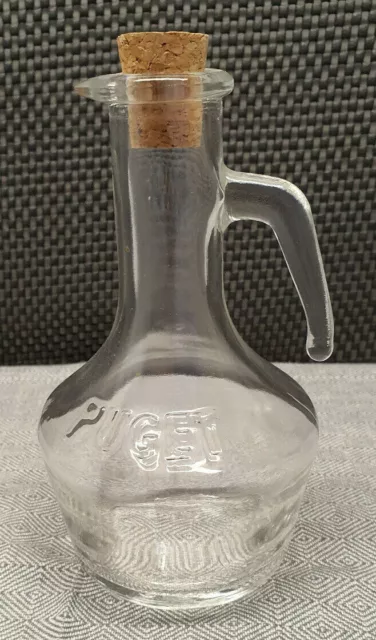 Petite bouteille de carafe en verre vintage Pichet à huile ou à