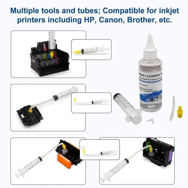 100ML PRINT HEAD Nozzles Printer Cleaning Kit Cleaner fluid Inkjet Ink