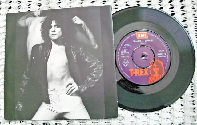 T Rex.celebrate Summer.7" Stck. Glam Rock.1977.Marc Bolan.indie, Pop,