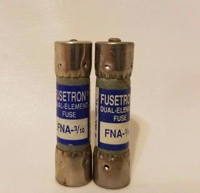 Lot De 2 Cooper Bussmann Buss Fusetron Fna-3/10 FNA3/10 3/10A 0.3 Amp Fusible