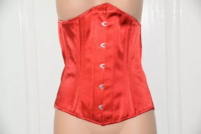 CS - Corsetto/bustier disossato in metallo satinato rosso, BN, XXXXL, controllo cd Mistress?