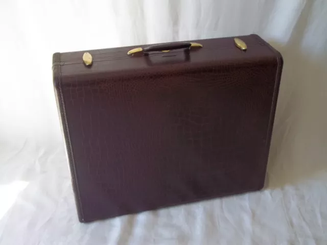 Samsonite Luggage MCM Faux Alligator Journeyer Suitcase  24x19x9” VTG #4137