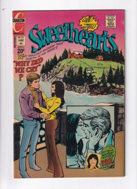 Sweethearts #125 Charlton Comics 1972 Bronze Age Romance David Cassidy Pin-Up