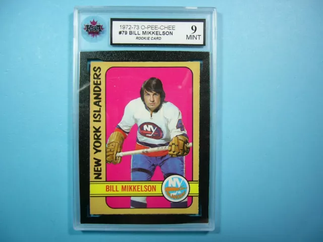 1972/73 O-Pee-Chee Nhl Hockey Card #79 Bill Mikkelson Rookie Rc Ksa 9 Mint Opc