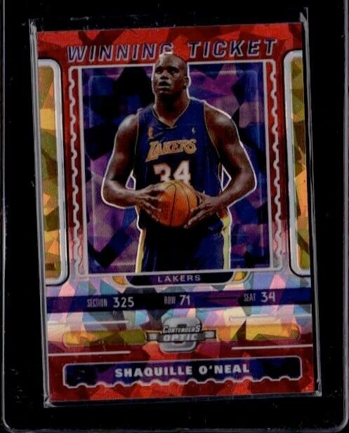 2019-20 Panini Contenders Optic Winning Ticket Shaquille O'neal Cracked Ice Red