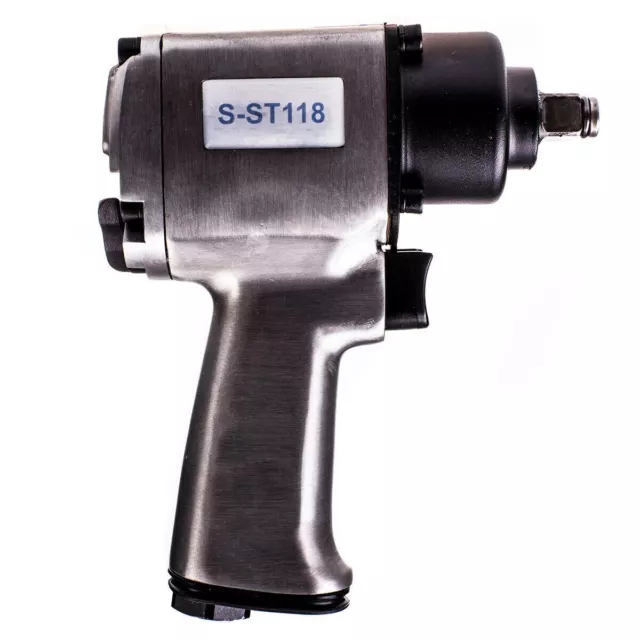 1/2" Dr Short Air Impact Wrench Compact 143mm Twin Hammer Tool 750 Nm 3