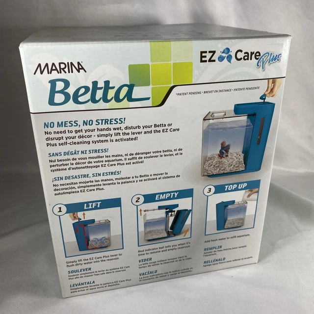 Marina Betta Tank Kit 1.35 Gal Aquarium Kit EZ Care Plus Self-Cleaning System 2