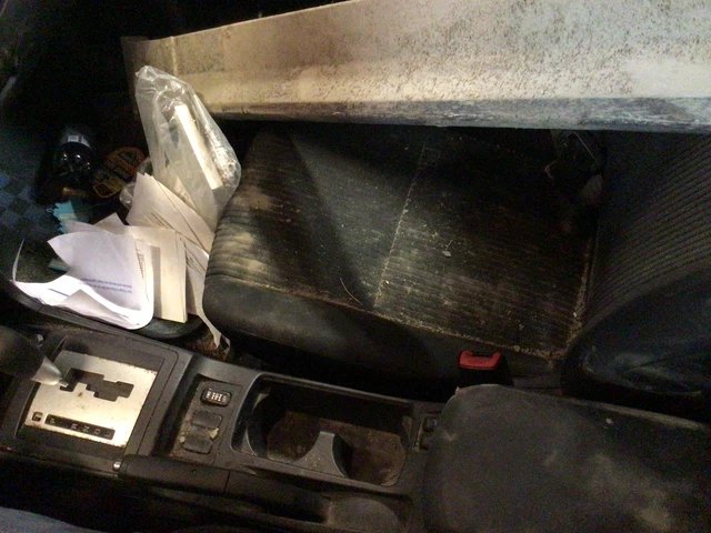 Used Front Lower Center Console fits: 2015 Mitsubishi Lancer floor w/armrest Fro