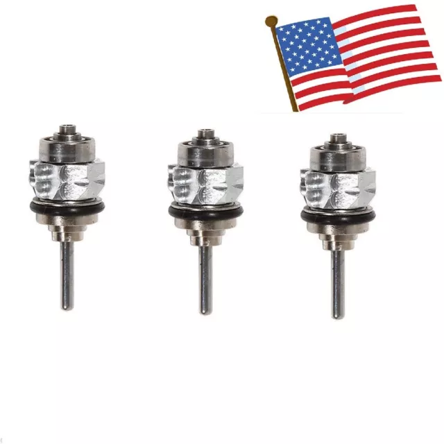 3x Dental Handpiece Turbine rotor Cartridge fit standard push button STNABT USA