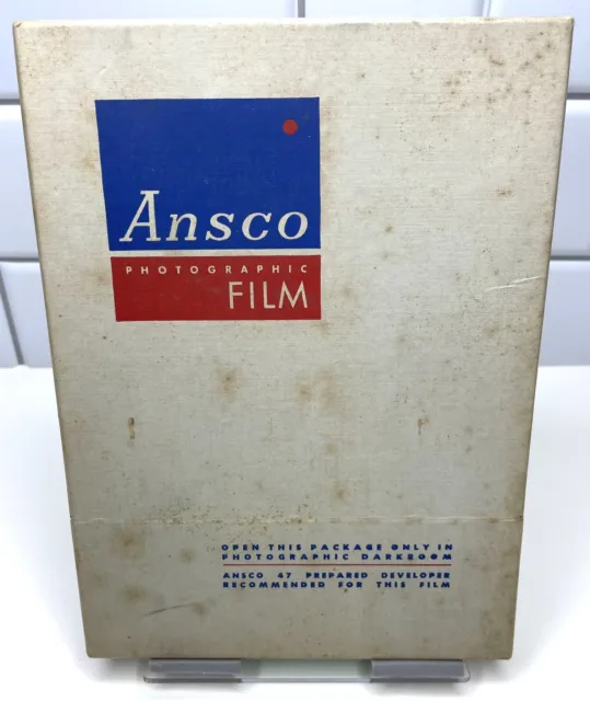 Película fotográfica Ansco 1949 Retrato Superpan 5x7 -24 hojas nuevo de lote antiguo sellado
