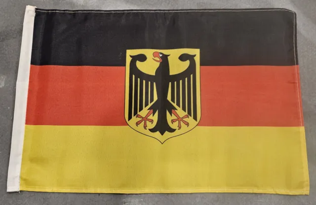 Fahne Flagge Deutschland mit Adler Stockfahne - 30 x 45 cm