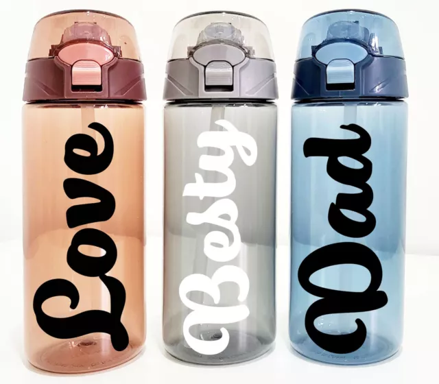 Bottiglia d'acqua personalizzata tre colori nero blu oro rosa 500 ml regalo senza perdite