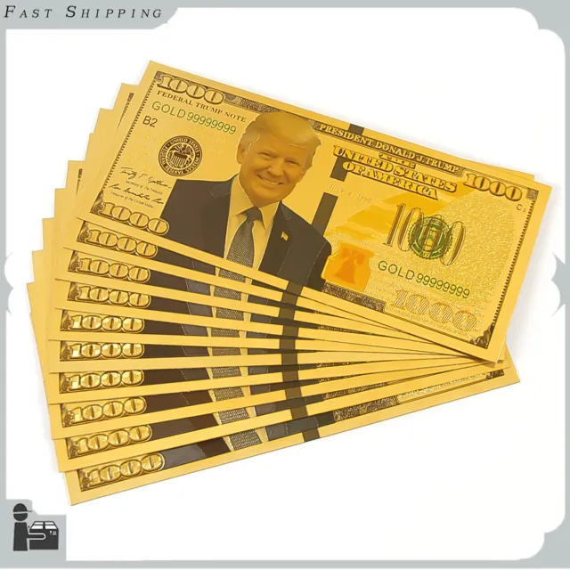 10x DONALD TRUMP $1000 Dollar Banknote Bill Republican Collection Novelty Note