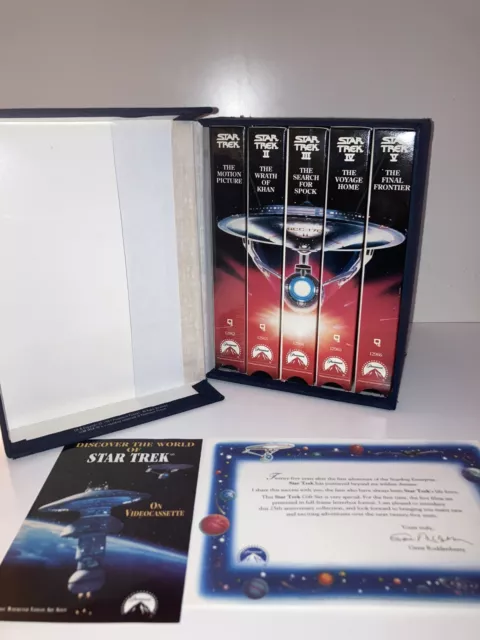 STAR TREK THE MOVIES 25th Anniversary Collection  Disc 5 Movies + Certificate