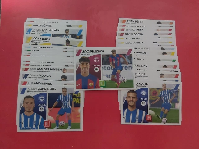 Liga Este  2023-24 3ª Edicion 46 Stickers  21 Uf + 25 Coloca Rookie Lamine Yamal