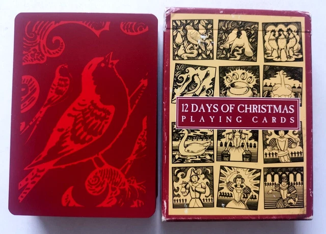 Vintage Playing Cards Wide 12 Days Of Christmas Usa 52 & 2 Jokers Free Post