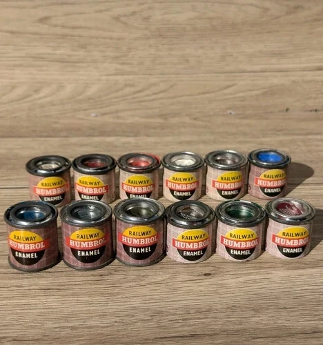 VINTAGE HUMBROL RAILWAY Enamel Paint Tins X12 Codes In The Pictures ...