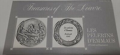 Franklin Mint Treasures of The Louvre .925 Silver Medal- Christ at Emmaus