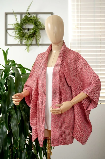 Dear Vanilla Japanese Silk Haori Jacket Women's Kimono Authentic Vintage Mint 2
