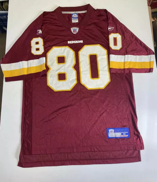 Vintage Washington Redskins Laveranues Coles #80 NFL Reebok Jersey Mens M Red