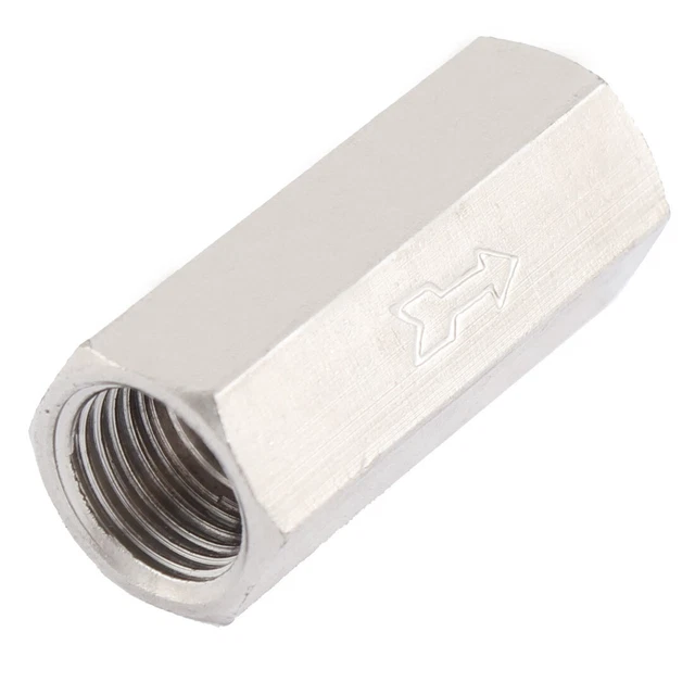 Threaded Gas Line 1/4 BSP FEMALE Threaded Fuel Line Water Non-return One Way Check Valve ...