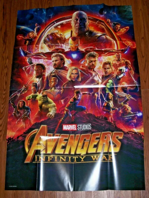 Avengers Infinity War movie Promo Poster 24" x 36" Marvel 2018 Thanos