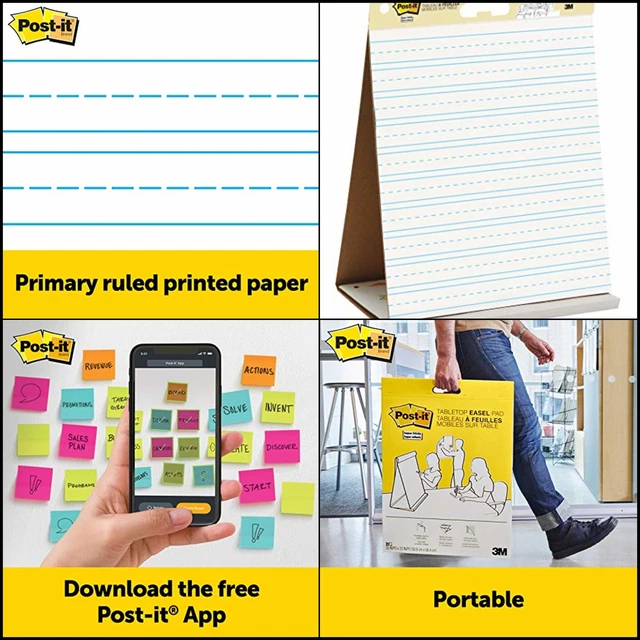 SUPER STICKY TABLETOP Easel Pad, 20 x 23 Inches, 20 Sheets/Pad, 1 Pad