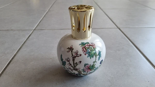 Lampe Berger Porcelaine Limoges - Décor Floral N°35 - Diffuseur Parfum (Occasion)