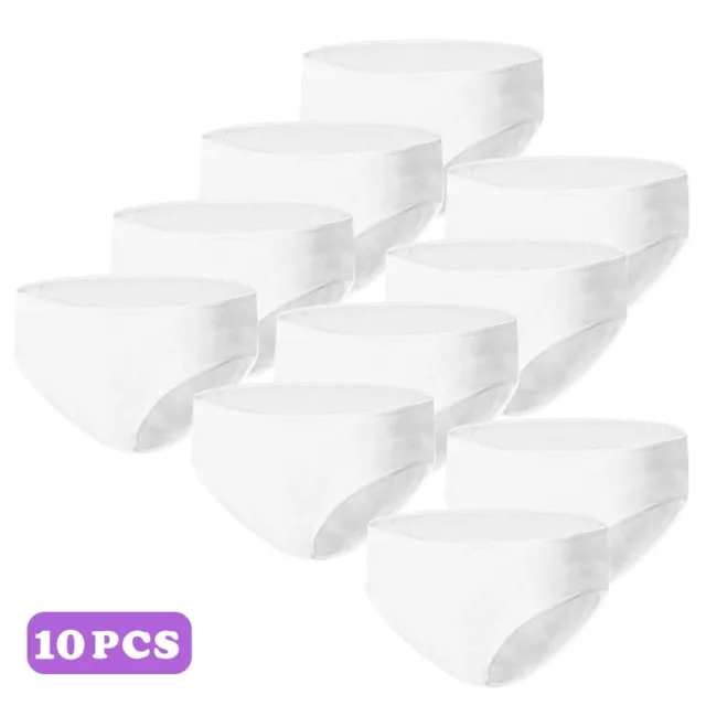 10Pcs Women's Comfortable Cotton Disposable Panties for Hospital Menstruation