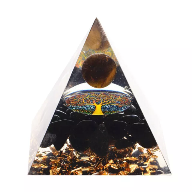 Natural Energy Orgonite Crystal Pyramid Tiger's Eye Gemstone Sphere Tree of Life