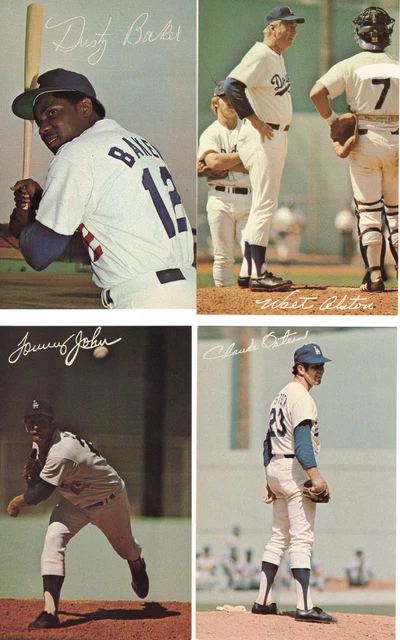 9-1970'S LA DODGERS player baseball postcards Don Sutton-Dusty Baker+ ...