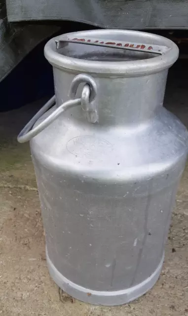 ANCIEN POT À LAIT ALUMINIUM bidon vintage alu déco 5 Litres