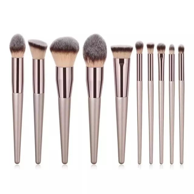 10pc Make Up Brushes Set Cosmetic Professional Tool Kabuki Makeup Brush UK