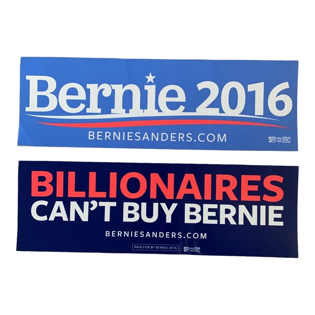 Bernie sanders 2016 large bumper stickers, 3x11