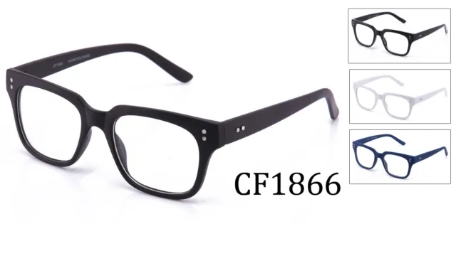 Clear Lens Glasses Fashion Smart Frames Hipster Retro Large Mens Women UV 100%