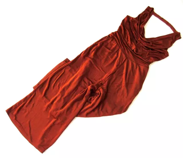 MAEVE ANTHROPOLOGIE ENCHANTMENT Copper Rust Wide Leg Jumpsuit size